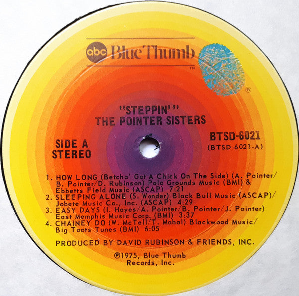 Pointer Sisters : Steppin' (LP, Album, Ter)