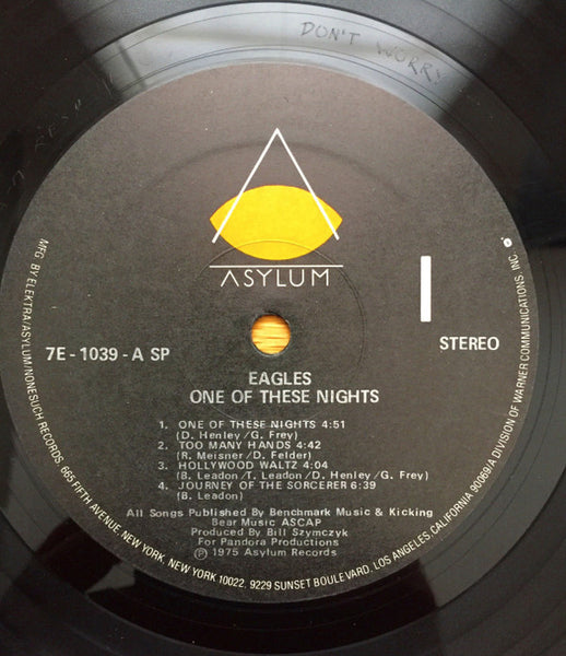 Eagles : One Of These Nights (LP, Album, RP, SP )