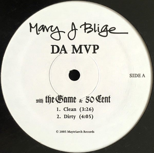 Mary J. Blige : Da MVP (12", Promo)