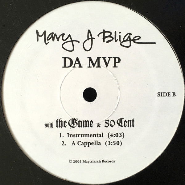Mary J. Blige : Da MVP (12", Promo)