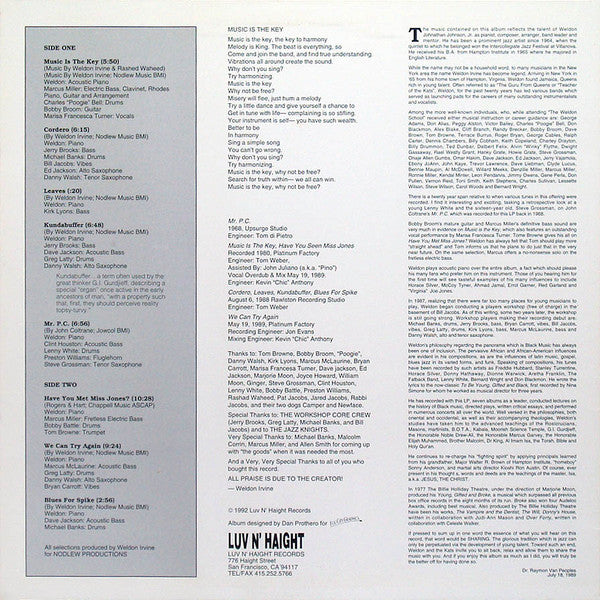 Weldon Irvine : Weldon & The Kats (LP, Album, RE)