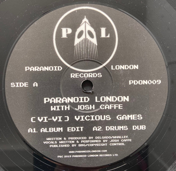 Paranoid London With Josh Caffe : (Vi-Vi) Vicious Games (12")