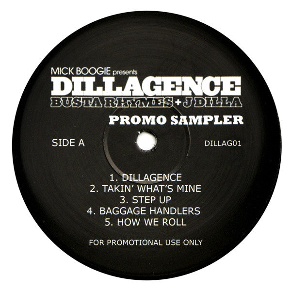 Mick Boogie Presents Busta Rhymes + J Dilla : Dillagence (LP, Promo, Smplr)