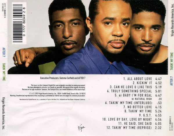 After 7 : Takin' My Time (CD, Album, CAP)