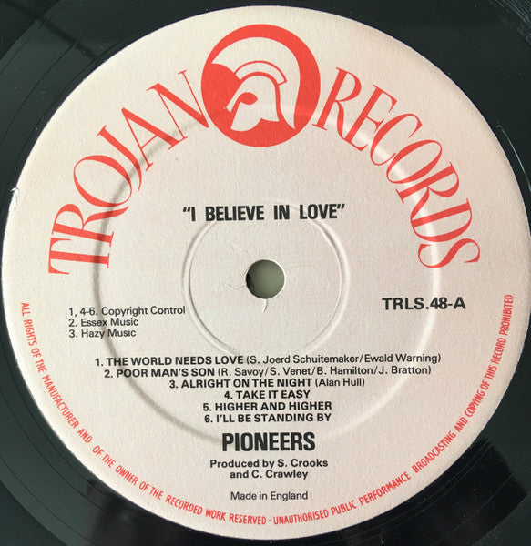 The Pioneers : I Believe In Love (LP, Album)