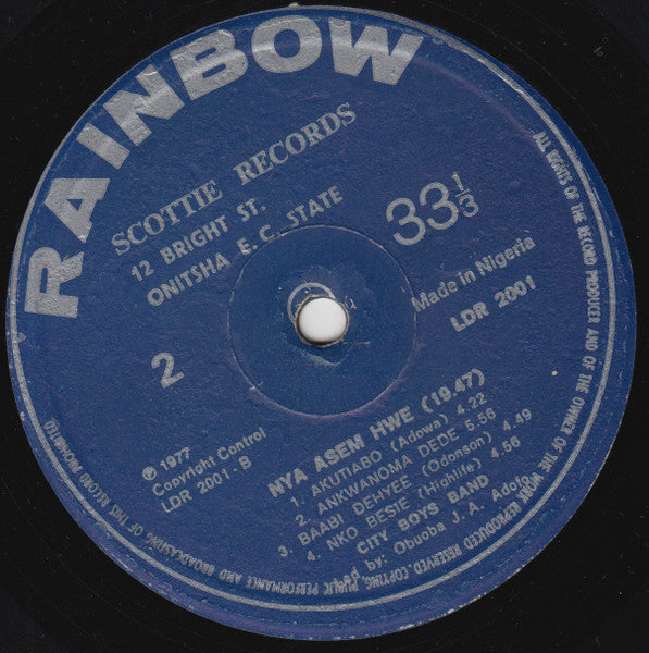 City Boys Band* Led By Ɔboɔba J. A. Adofo (The Black Chinese)* : Nya Asem Hwe (LP, Album)