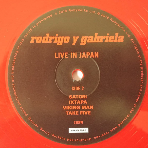 Rodrigo Y Gabriela : Live In Japan (2xLP, Album, Red)