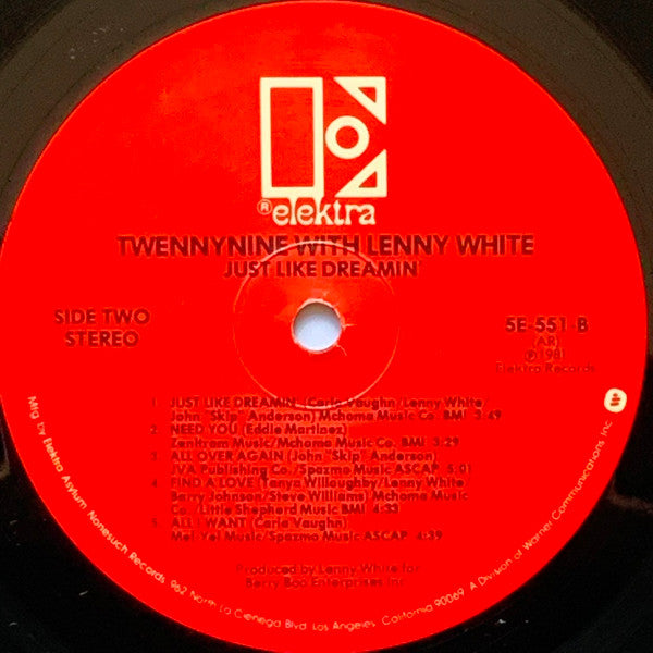 Twennynine With Lenny White : Just Like Dreamin' (LP, Album, All)