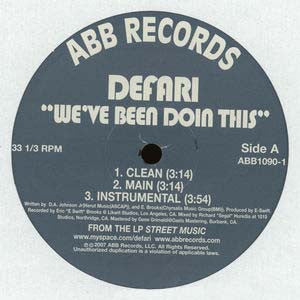 Defari : We've Been Doin This / Congratulations (12")
