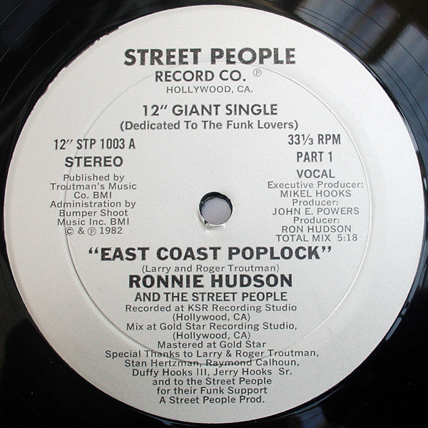 Ronnie Hudson & The Street People : East Coast Poplock (12")