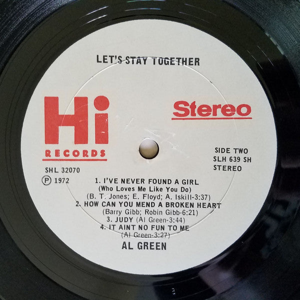 Al Green : Let's Stay Together (LP, Album, SH )