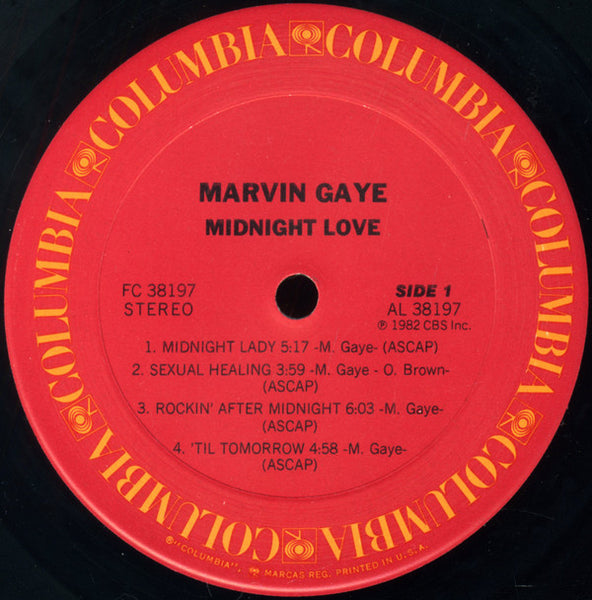Marvin Gaye : Midnight Love (LP, Album, Pit)