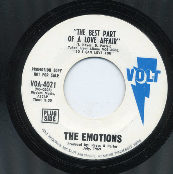 The Emotions : The Best Part Of A Love Affair / I Like It (7", Promo, Styrene, Pit)