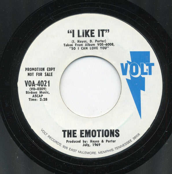 The Emotions : The Best Part Of A Love Affair / I Like It (7", Promo, Styrene, Pit)