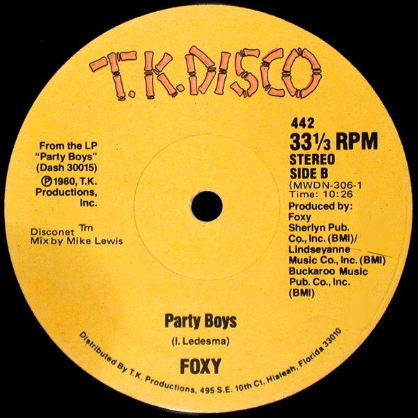 Foxy : Party Boys (12")