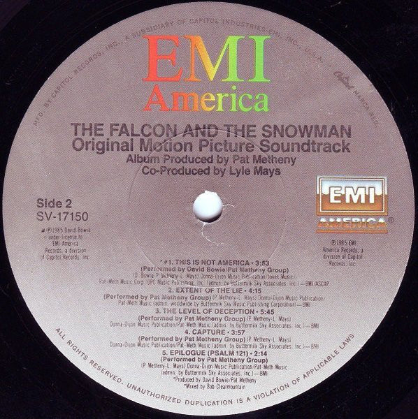 Pat Metheny Group : The Falcon And The Snowman (Original Motion Picture Soundtrack) (LP, Album)