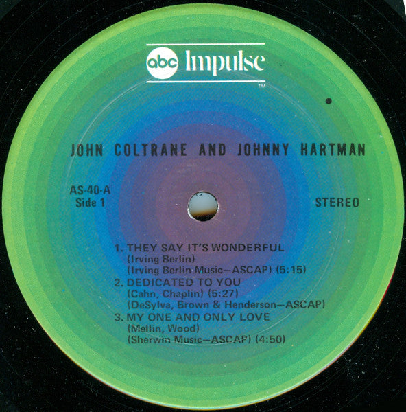 John Coltrane And Johnny Hartman : John Coltrane And Johnny Hartman (LP, Album, RE, Gat)