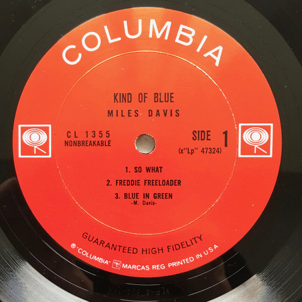 Miles Davis : Kind Of Blue (LP, Album, Mono, RE)