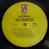Lou Rawls : When You Hear Lou, You've Heard It All (LP, Album, Ter)