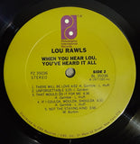 Lou Rawls : When You Hear Lou, You've Heard It All (LP, Album, Ter)