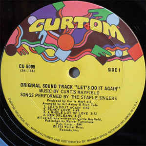 The Staple Singers : Let's Do It Again (Original Soundtrack) (LP, Album, Ter)