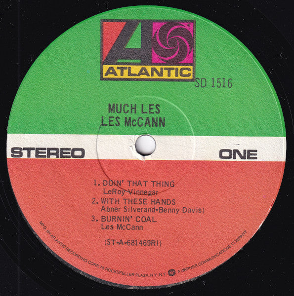 Les McCann : Much Les (LP, Album, RI)