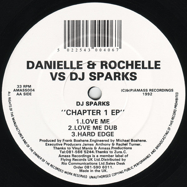 Danielle & Rochelle vs DJ Sparks : That's The Way / Chapter 1 EP (12")