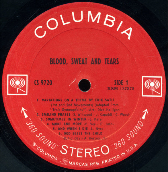 Blood, Sweat And Tears : Blood, Sweat And Tears (LP, Album, San)