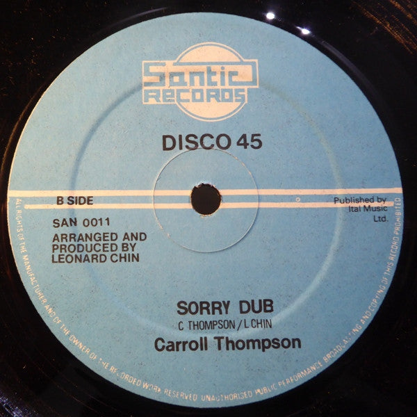 Carroll Thompson : I'm So Sorry (12")