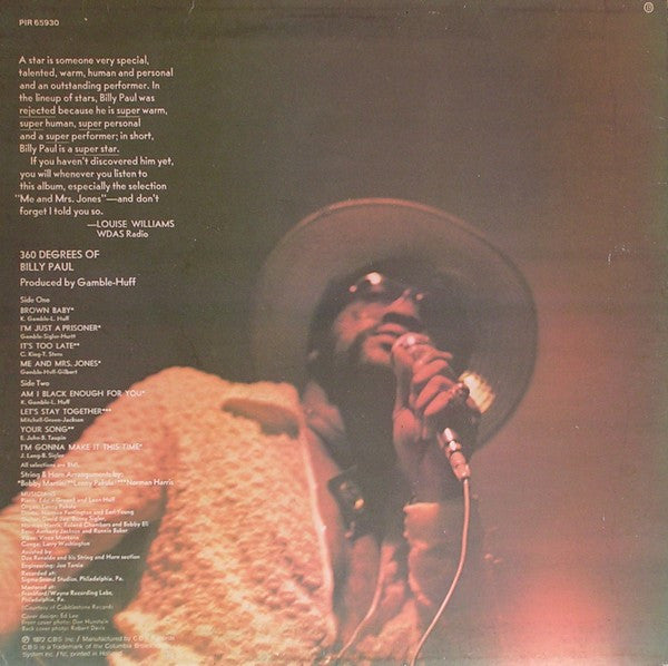 Billy Paul : 360 Degrees Of Billy Paul (LP, Album)