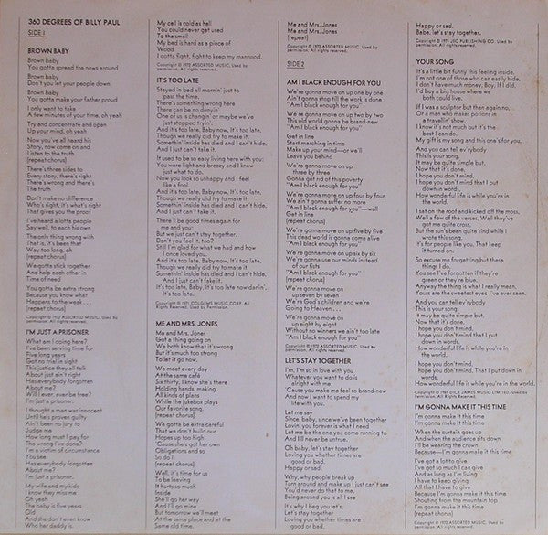 Billy Paul : 360 Degrees Of Billy Paul (LP, Album)