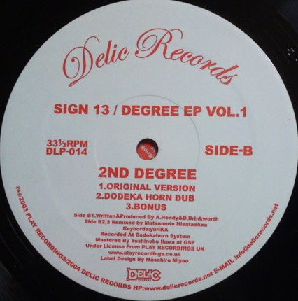Sign 13 : Degree E.P. Vol.1 (12", EP)