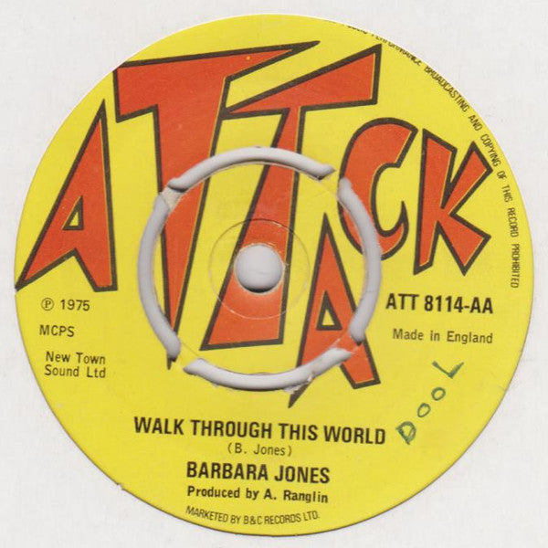 Barbara Jones : Slim Boy / Walk Through This World (7", 4 p)