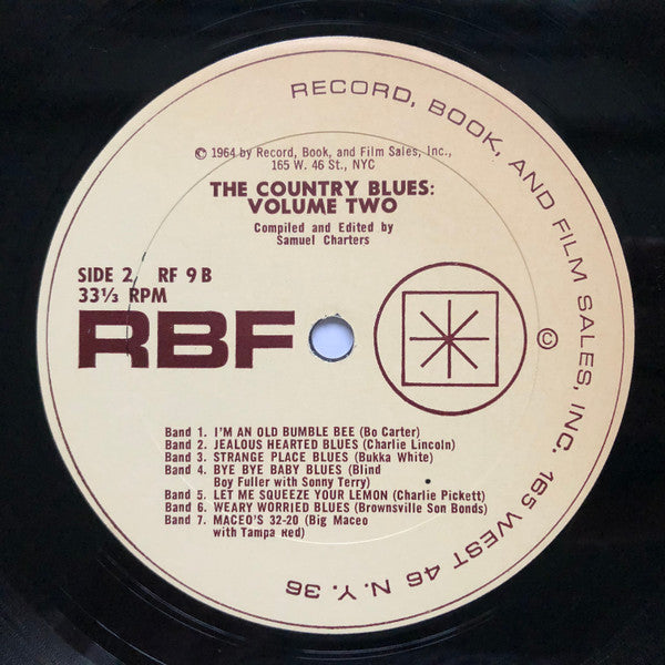Various : The Country Blues Volume Two (LP, Comp, RP)