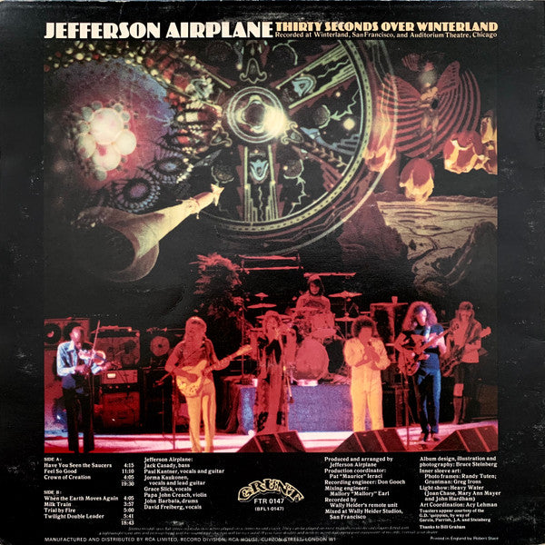 Jefferson Airplane : Thirty Seconds Over Winterland (LP, Album)