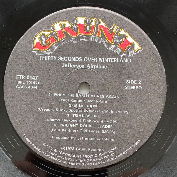 Jefferson Airplane : Thirty Seconds Over Winterland (LP, Album)