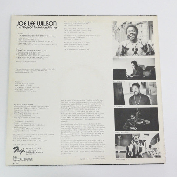 Joe Lee Wilson : Livin' High Off Nickels And Dimes (LP, Album)