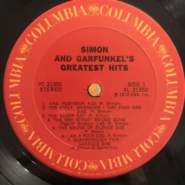 Simon & Garfunkel : Simon And Garfunkel's Greatest Hits (LP, Comp, RE, No )