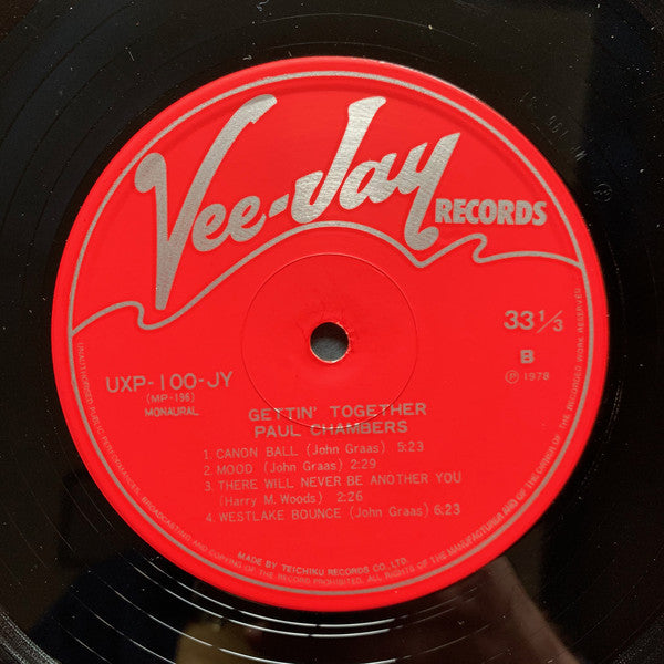 Paul Chambers (3) : Gettin' Together (LP, Album, Mono)