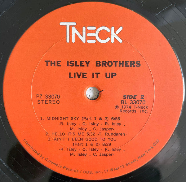 The Isley Brothers : Live It Up (LP, Album, San)