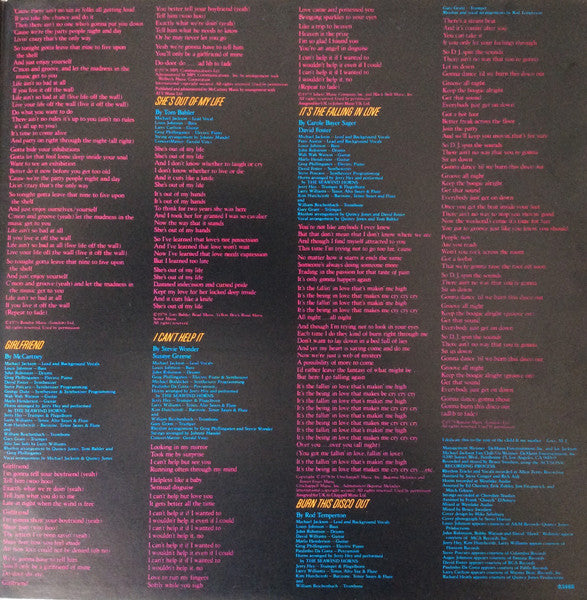 Michael Jackson : Off The Wall (LP, Album, Gat)