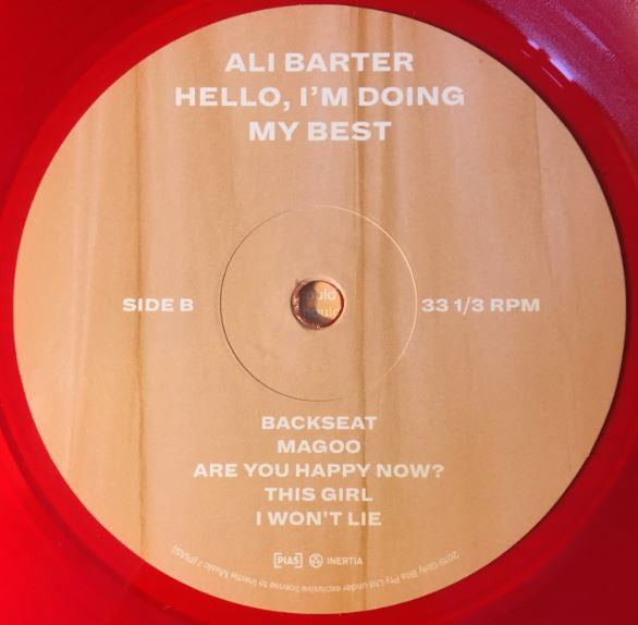 Ali Barter : Hello, I'm Doing My Best  (LP, Album, Ltd, Tra)