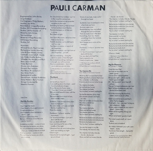 Pauli Carman : Dial My Number (LP, Album)