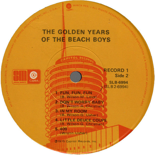 The Beach Boys : The Golden Years Of The Beach Boys (2xLP, Comp)