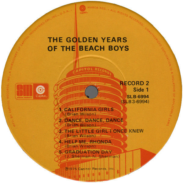 The Beach Boys : The Golden Years Of The Beach Boys (2xLP, Comp)