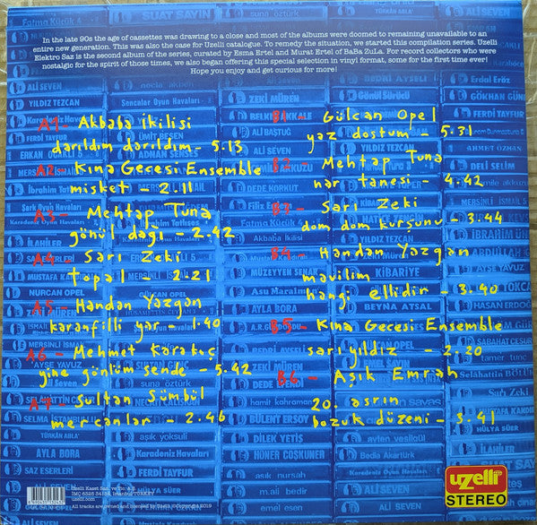 Various : Uzelli Elektro Saz (1976 - 1984) (LP, Album, Comp, Gat)