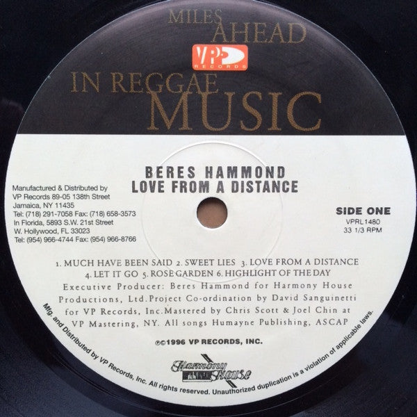 Beres Hammond : Love From A Distance (LP, Album)