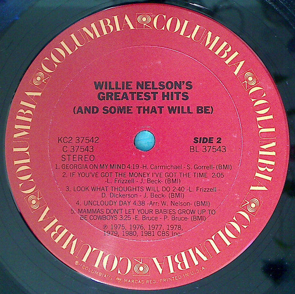 Willie Nelson : Greatest Hits (& Some That Will Be) (2xLP, Album, Comp, Pit)