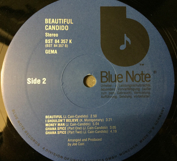 Candido : Beautiful (LP, Album, RE)
