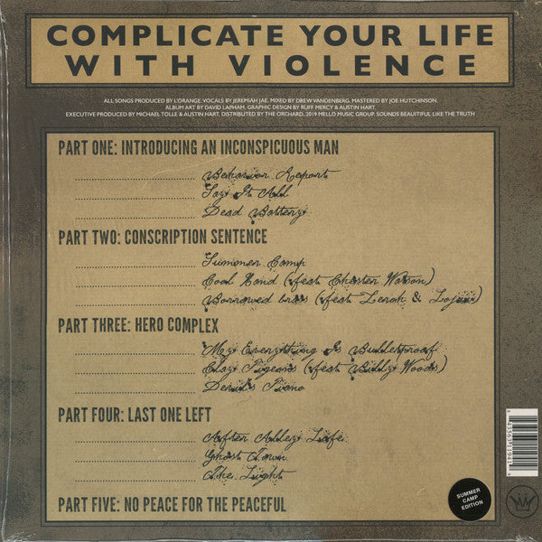 L'Orange x Jeremiah Jae : Complicate Your Life With Violence (LP, Album, Sum)